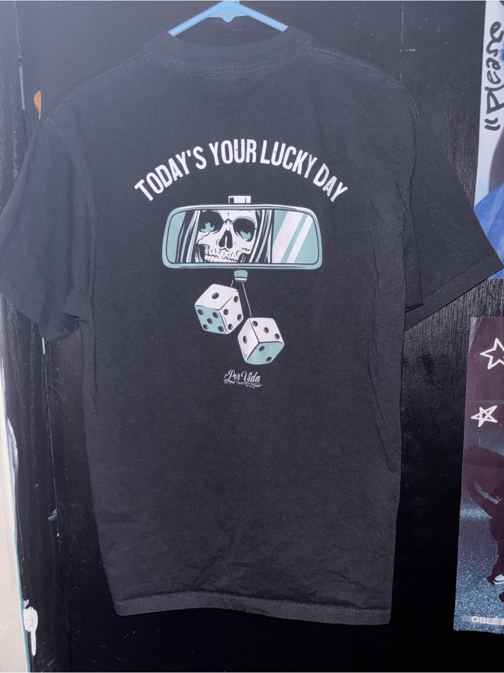 Black Today's Your Lucky Day Graphic Tee - Unbranded